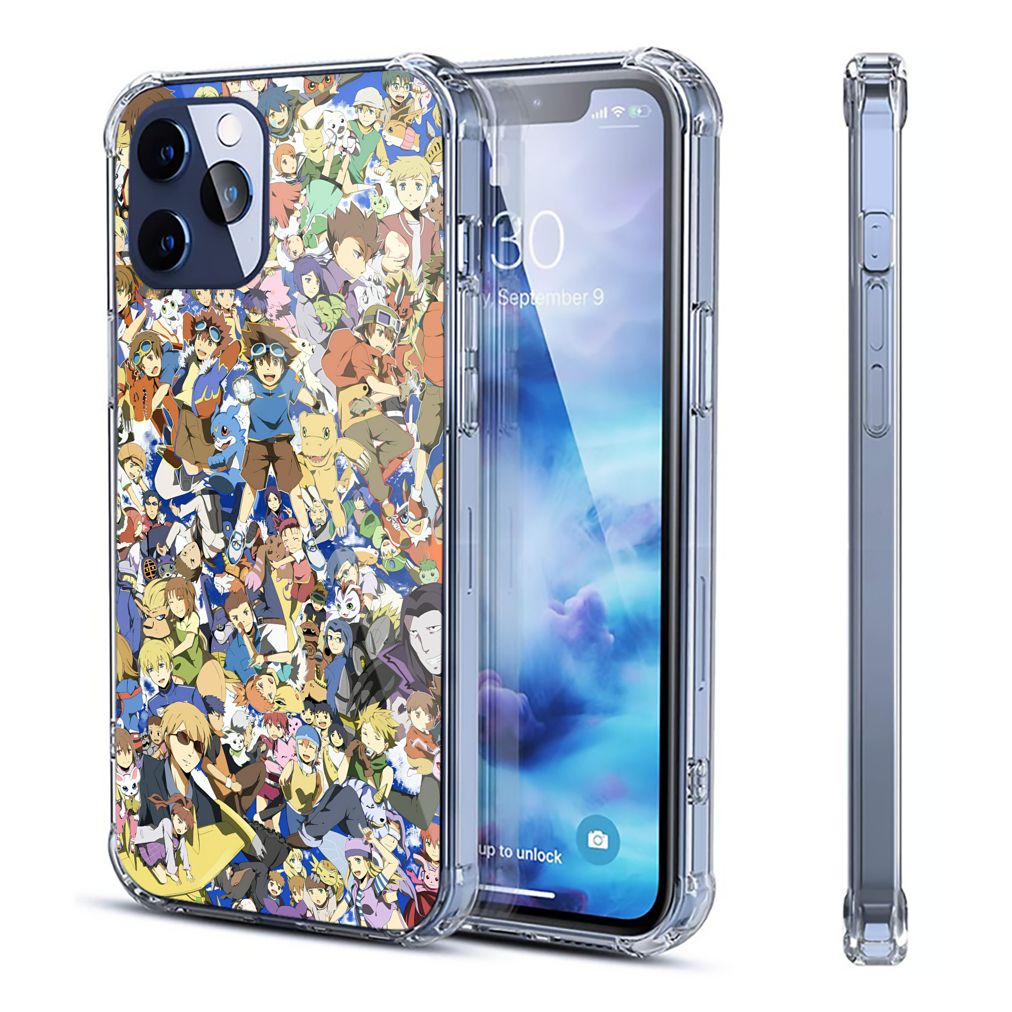 （画像用） Digimon デジタルモンスター/デジモン 【iPhone 12シリーズ対応】透明スマホケース（クリアソフトケース）